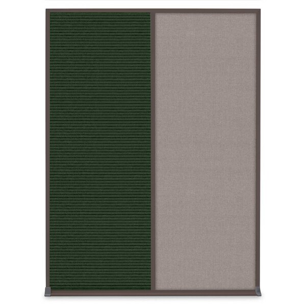 United Visual Products Single Door Radius Plus Corkboard, 24"X UV8001PLUS-SATIN-DBURGU - main